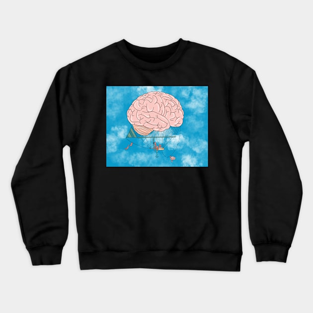 Brain Airship Crewneck Sweatshirt by Carries Design 